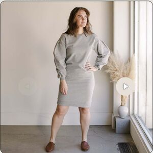 NWT, The Simple Folk, The Oversized Sweater Dress Women’s- Grey Melange, size 6